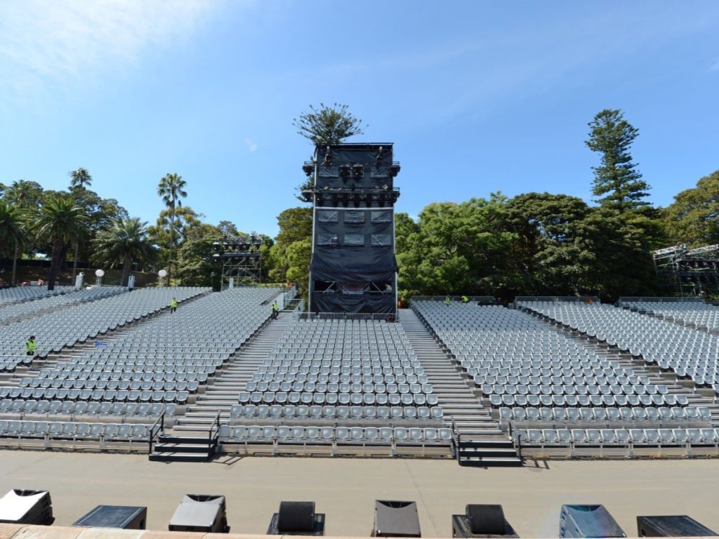 tribunes en échafaudage pour événement