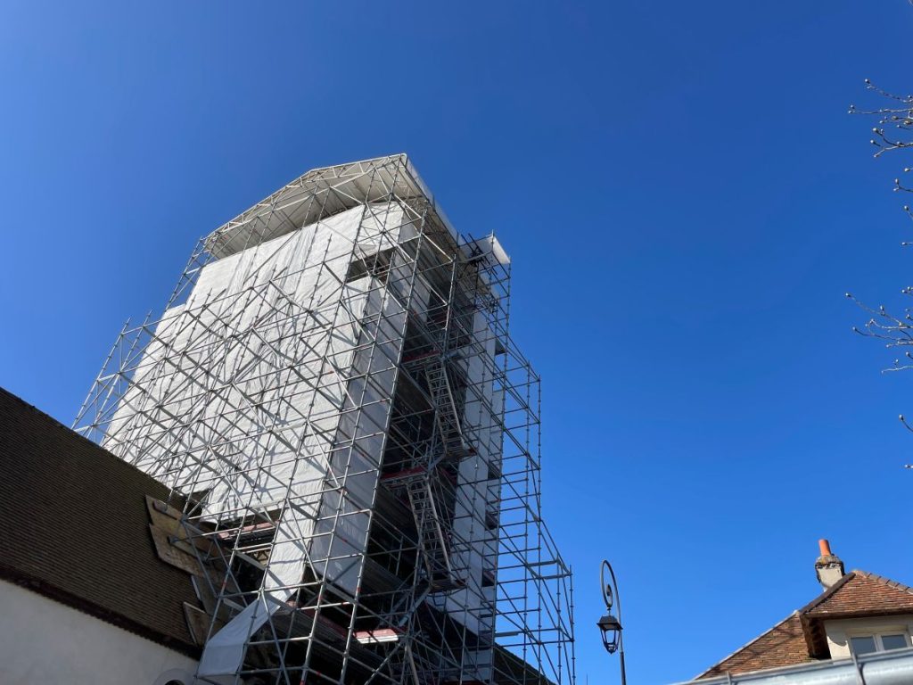 echafaudage de protection patrimoine