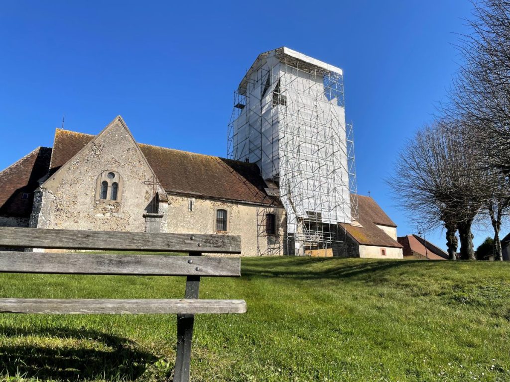echafaudage de protection eglise
