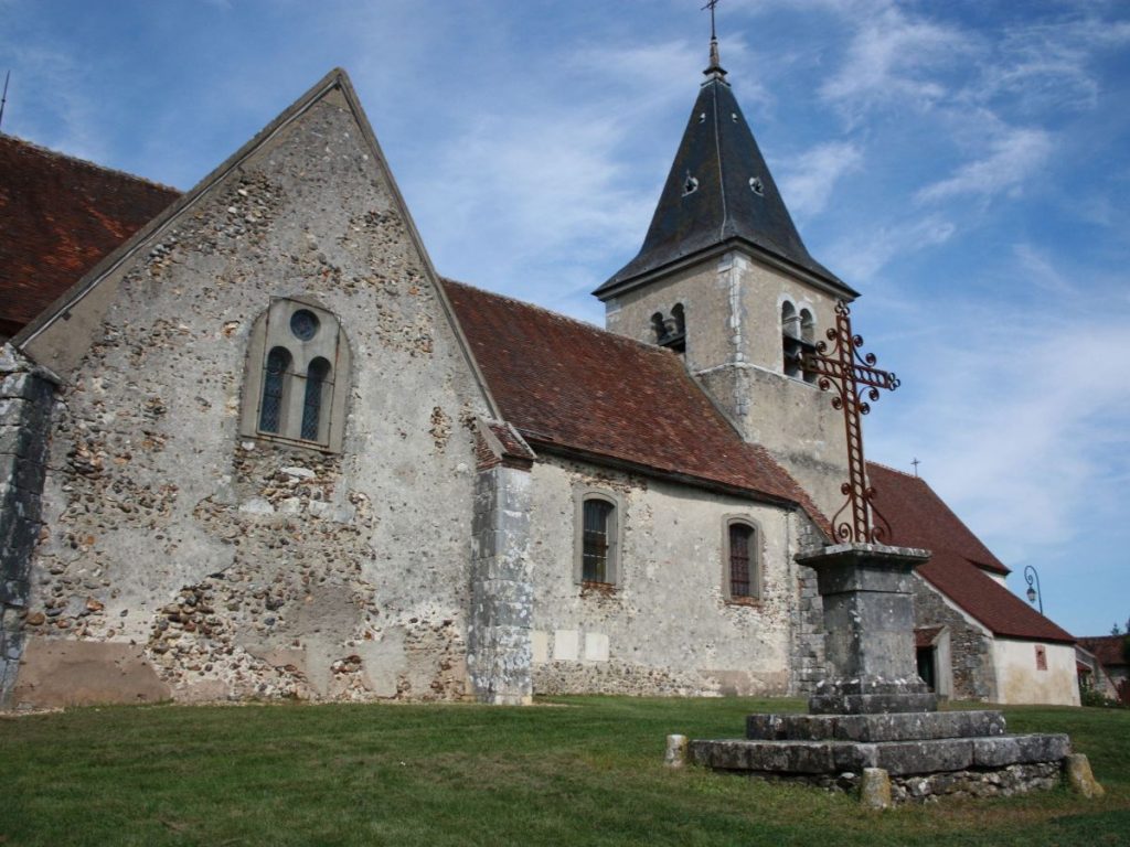 Echafaudage chantier eglise Yonne