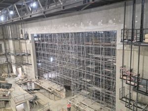 Travaux palais de chailllot échafaudage Layher