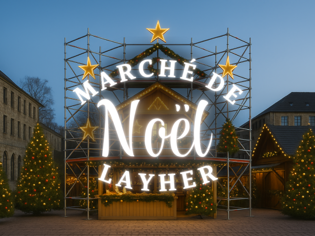 Marché de noel échafaudage